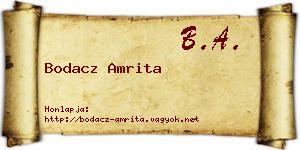Bodacz Amrita névjegykártya